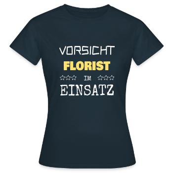 Florist - Frauen T-Shirt - Navy - Vorne - AI Model Female 172 dark (172cm)