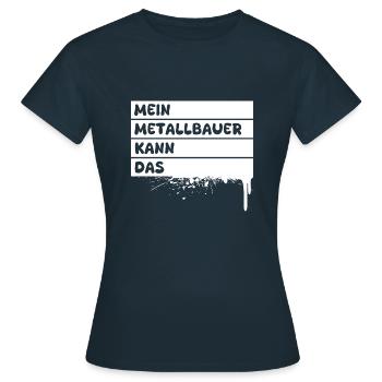 Métallurgiste en tant que profession - T-shirt Femme - marine - Devant - AI Model Female 172 dark (172cm)
