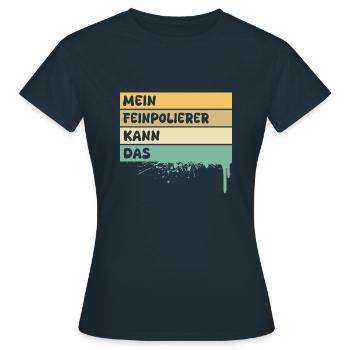 Cadeau pour polisseuse fine - T-shirt Femme - marine - Devant - AI Model Female 172 dark (172cm)