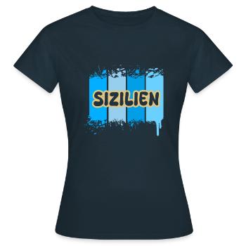 Sicile - T-shirt Femme - marine - Devant - AI Model Female 172 dark (172cm)