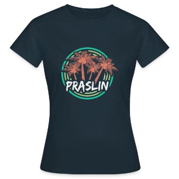 Vacances Praslin - T-shirt Femme - marine - Devant - AI Model Female 172 dark (172cm)