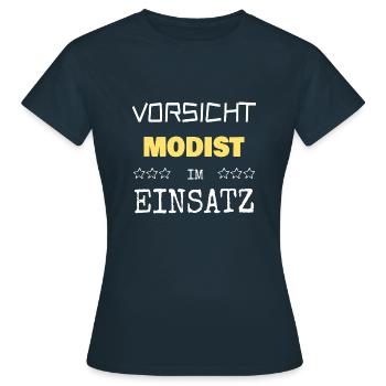 Modist als Berufung - Frauen T-Shirt - Navy - Vorne - AI Model Female 172 dark (172cm)