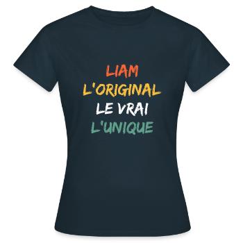 Liam - T-shirt Femme - marine - Devant - AI Model Female 172 dark (172cm)
