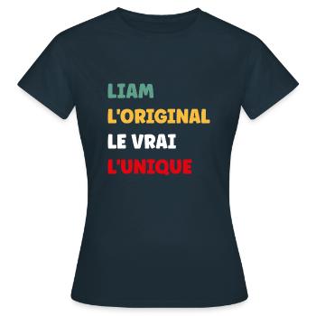 Liam - T-shirt Femme - marine - Devant - AI Model Female 172 dark (172cm)