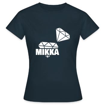 Mikka als Kostbar - Frauen T-Shirt - Navy - Vorne - AI Model Female 172 dark (172cm)
