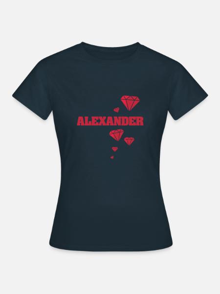 Geschenkidee Alexander Alex - Frauen T-Shirt - Navy