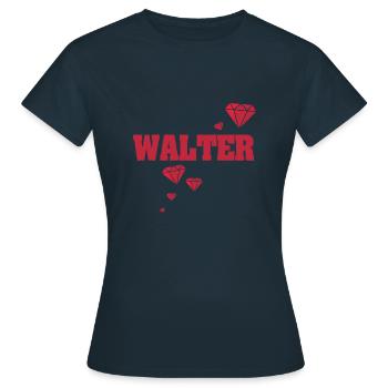 Geschenkidee Walter - Frauen T-Shirt - Navy - Vorne - AI Model Female 172 dark (172cm)