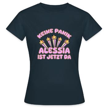 Alessia - Frauen T-Shirt - Navy - Vorne - AI Model Female 172 dark (172cm)