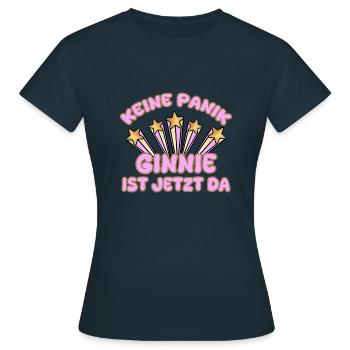 Nom de femme Ginnie - T-shirt Femme - marine - Devant - AI Model Female 172 dark (172cm)