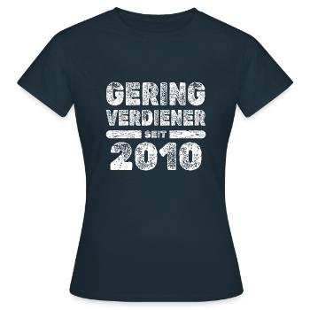 Personnes à faible revenu 2010 - T-shirt Femme - marine - Devant - AI Model Female 172 dark (172cm)