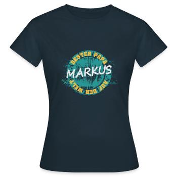 Father's Day Markus - Women's T-Shirt - navy - Front - AI Model Female 172 dark (172cm)