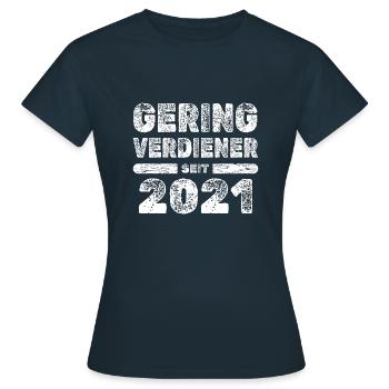 Award 2021 - Women's T-Shirt - navy - Front - AI Model Female 172 dark (172cm)