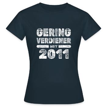 Award 2011 - Women's T-Shirt - navy - Front - AI Model Female 172 dark (172cm)