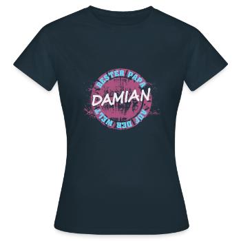 Damian - Frauen T-Shirt - Navy - Vorne - AI Model Female 172 dark (172cm)