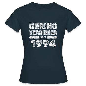 Personnes à faible revenu en 1994 - T-shirt Femme - marine - Devant - AI Model Female 172 dark (172cm)