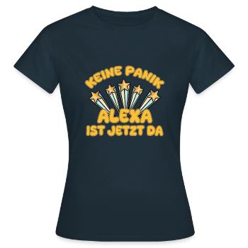 Alexa - Frauen T-Shirt - Navy - Vorne - AI Model Female 172 dark (172cm)