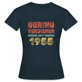 Personnes à faible revenu en 1955 - T-shirt Femme - marine - Devant - AI Model Female 172 dark (172cm)
