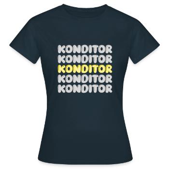 Konditor - Frauen T-Shirt - Navy - Vorne - AI Model Female 172 dark (172cm)