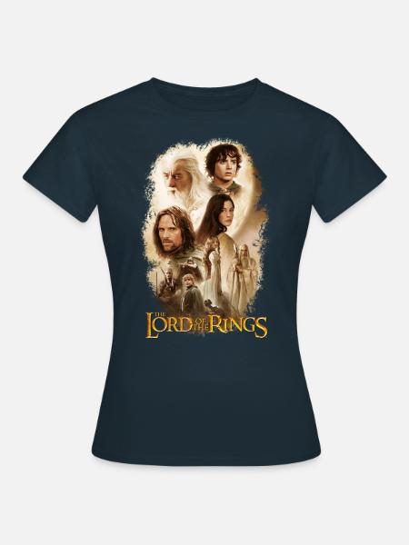 Le Seigneur Des Anneaux Frodon, Gandalf & Cie - T-shirt Femme - marine