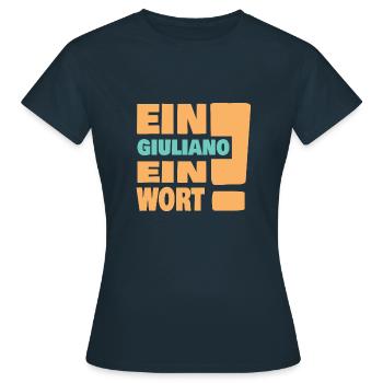Ein giuliano ein Wort - Frauen T-Shirt - Navy - Vorne - AI Model Female 172 dark (172cm)