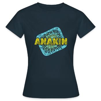 Warp Enterprise Stardust Anakin - T-shirt Femme - marine - Devant - AI Model Female 172 dark (172cm)