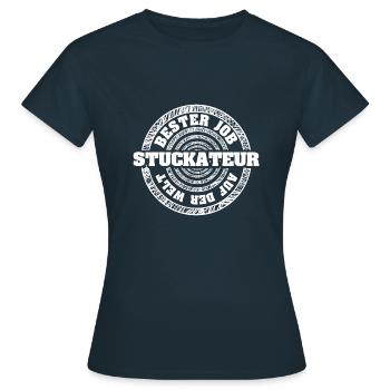 Gift for plasterer - Women's T-Shirt - navy - Front - AI Model Female 172 dark (172cm)