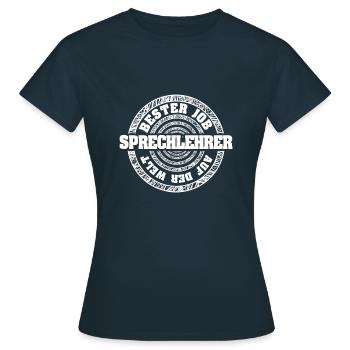 Emploi Professeur de discours - T-shirt Femme - marine - Devant - AI Model Female 172 dark (172cm)