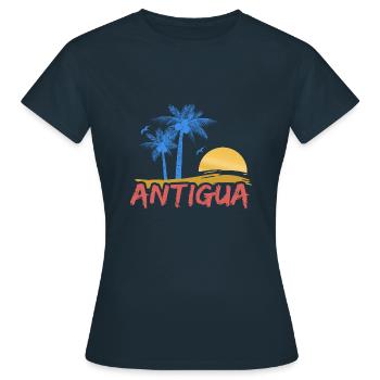 Antigua Beach - Women's T-Shirt - navy - Front - AI Model Female 172 dark (172cm)