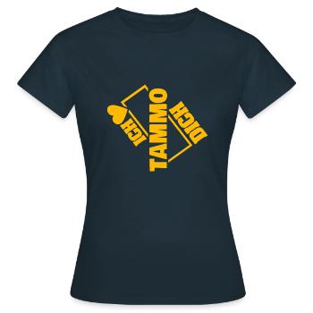 Tammo als Couple - Frauen T-Shirt - Navy - Vorne - AI Model Female 172 dark (172cm)