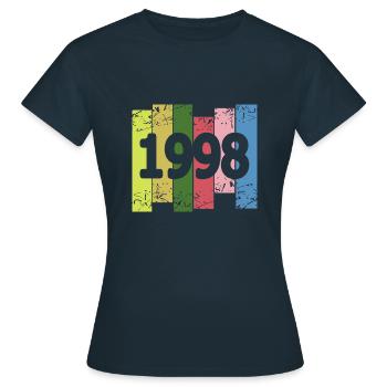 1998 - Women's T-Shirt - navy - Front - AI Model Female 172 dark (172cm)