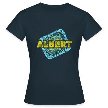 Albert als Freizeit - Frauen T-Shirt - Navy - Vorne - AI Model Female 172 dark (172cm)
