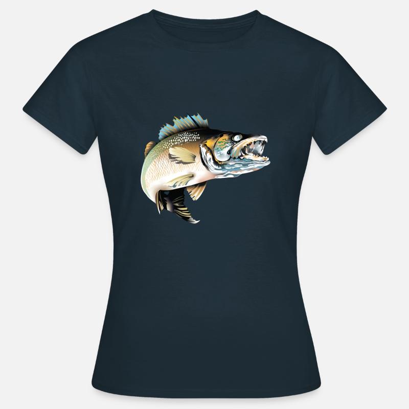 Fishing Pikeperch - Women's T-Shirt - navy