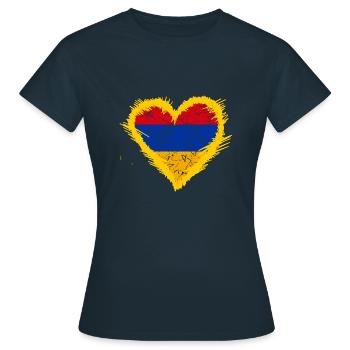 Arménie - T-shirt Femme - marine - Devant - AI Model Female 172 dark (172cm)