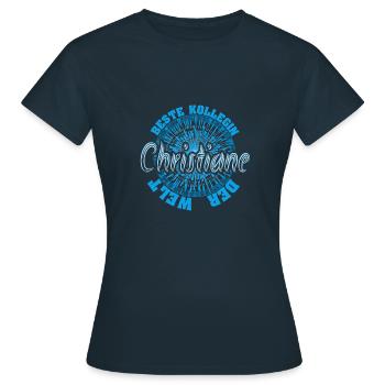 Christiane - Women's T-Shirt - navy - Front - AI Model Female 172 dark (172cm)