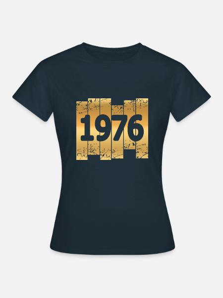 Jahr 1976 - Frauen T-Shirt - Navy