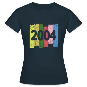 Farbenfroh 2004 - Frauen T-Shirt - Navy - Vorne - AI Model Female 172 dark (172cm)