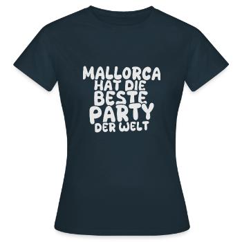 Mallorca als Urlaubsland - Frauen T-Shirt - Navy - Vorne - AI Model Female 172 dark (172cm)