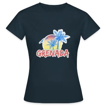 Urlaub Grenada - Frauen T-Shirt - Navy - Vorne - AI Model Female 172 dark (172cm)