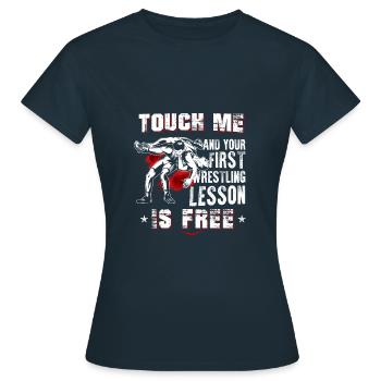 Lutte de lutte - T-shirt Femme - marine - Devant - AI Model Female 172 dark (172cm)