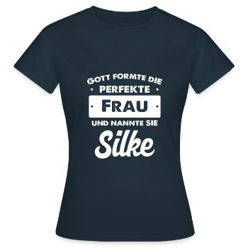 Silke - Frauen T-Shirt - Navy - Vorne - AI Model Female 172 dark (172cm)