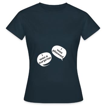 Pregnant mom twins - Women's T-Shirt - navy - Front - AI Model Female 172 dark (172cm)