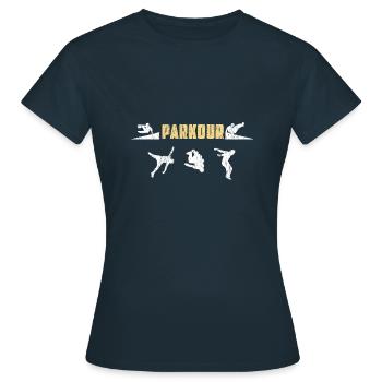 Parkour - T-shirt Femme - marine - Devant - AI Model Female 172 dark (172cm)