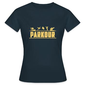Parkour - T-shirt Femme - marine - Devant - AI Model Female 172 dark (172cm)