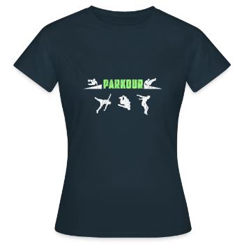 Parkour - T-shirt Femme - marine - Devant - AI Model Female 172 dark (172cm)