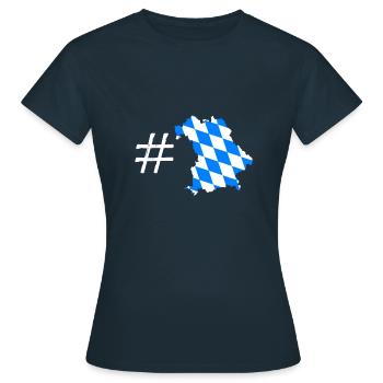 Bavière - T-shirt Femme - marine - Devant - AI Model Female 172 dark (172cm)