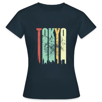 Tokyo Tokyo Vintage - Women's T-Shirt - navy - Front - AI Model Female 172 dark (172cm)