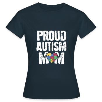 Autisme autisme autiste maman maman maman - T-shirt Femme - marine - Devant - AI Model Female 172 dark (172cm)