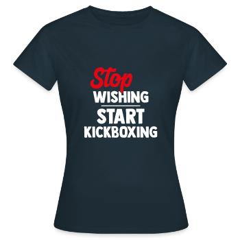 Kickboxing kickboxing - T-shirt Femme - marine - Devant - AI Model Female 172 dark (172cm)