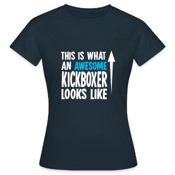 Kickboxing kickboxing - T-shirt Femme - marine - Devant - AI Model Female 172 dark (172cm)