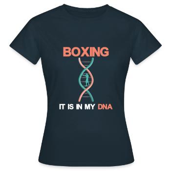 Boxe Boxer combat de poing combat de combat d’ADN - T-shirt Femme - marine - Devant - AI Model Female 172 dark (172cm)